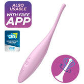 SATISFYER - TWIRLING JOY CLIT TIP VIBRATOR PINK - 53Xshop