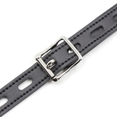 OHMAMA FETISH - BÂILLON EN CUIR AVEC CROCHETS EN MÉTAL