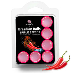 SECRETPLAY - SET 6 BRAZILIAN BALLS TRIPLE EFFECT
