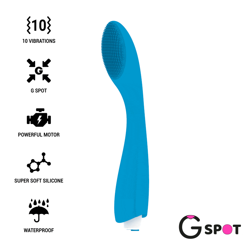 G-SPOT - GYLBERT TURQUOISE BLUE G-SPOT VIBRATOR - 53Xshop