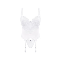OBSESSIVE - AMOR BLANCO CORSET & THONG S/M