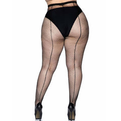 LEG AVENUE - BACKSEAM PANTYHOSE BLACK PLUS SIZE - 53Xshop