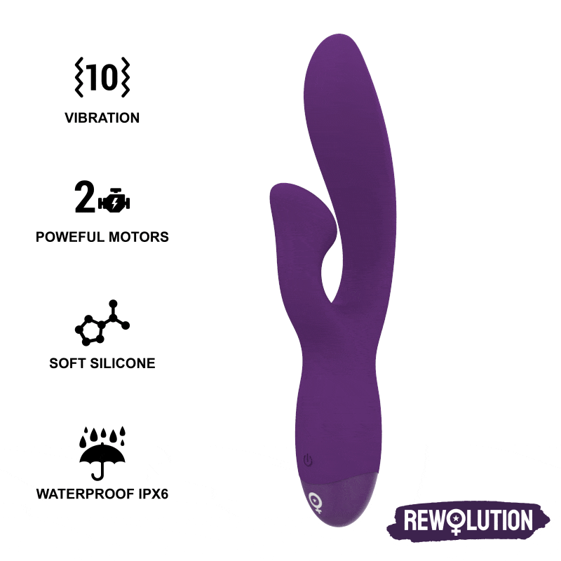 REWOLUTION - REWOFUN FLEXIBLE VIBRATOR WITH RABBIT - 53Xshop