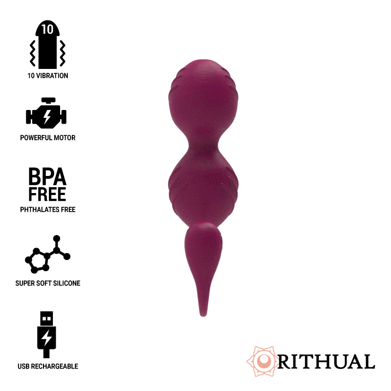 RITHUAL - NISHA RECHARGEABLE VIBRATING KEGEL BALLS ORCHID - 53Xshop