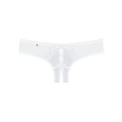 OBSESSIVE - ALABASTRA THONG CROTCHLESS WHITE S/M - 53Xshop