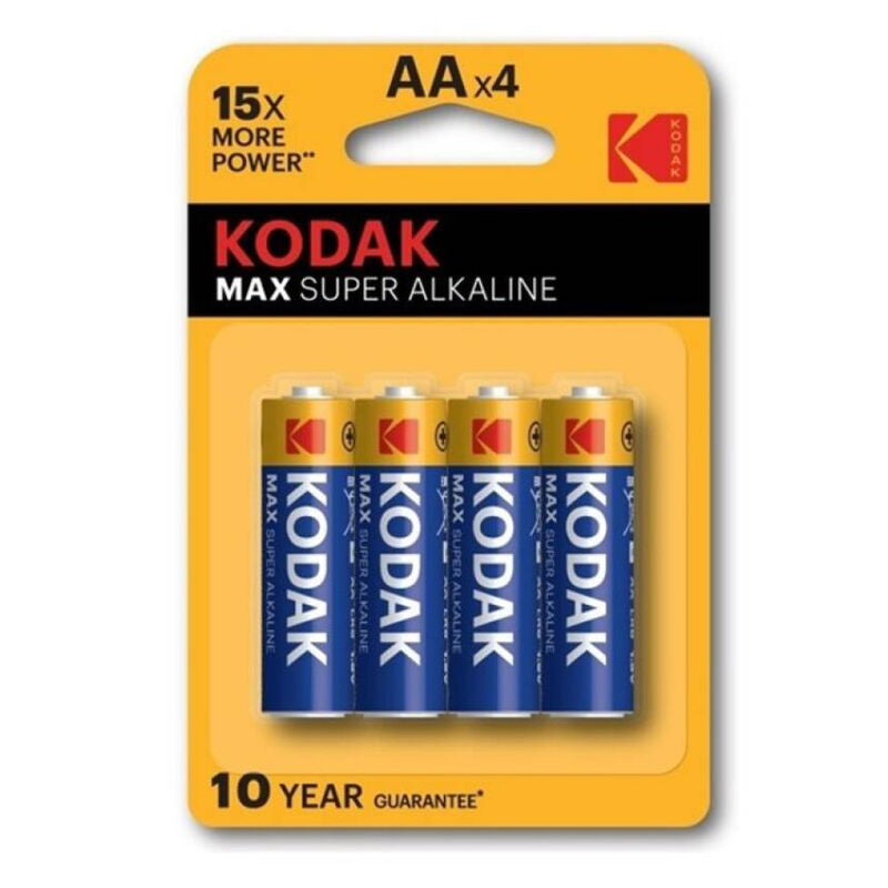 KODAK - MAX ALKALINE BATTERY AA LR6 BLISTER * 4 - 53Xshop