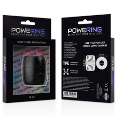 POWERING - SUPER FLEXIBLE AND RESISTANT PENIS RING 5 CM PR11 BLACK - 53Xshop