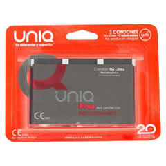 UNIQ - FREE LATEX FREE CONDOMS WITH PROTECTIVE RING 3 UNITS - 53Xshop
