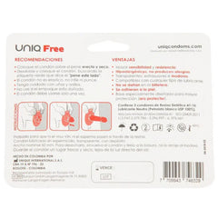 UNIQ - FREE LATEX FREE CONDOMS WITH PROTECTIVE RING 3 UNITS - 53Xshop