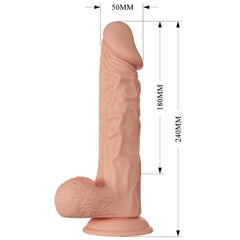 BURAQ FLEXIBLE REALISTIC DILDO 24 CM NATURAL