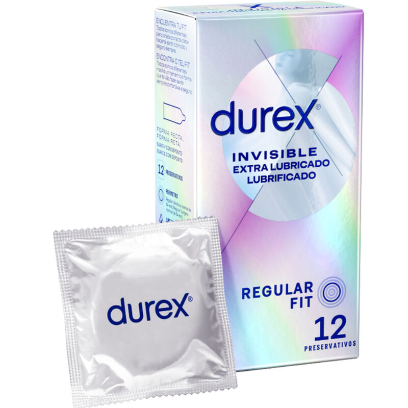 DUREX - INVISIBLE EXTRA LUBRICATED 12 UNITS - 53Xshop