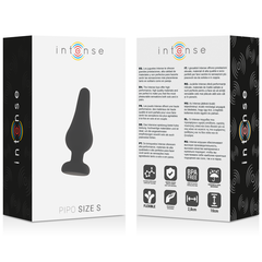 INTENSE - ANAL PLUG PIPO S BLACK SILICONE 9.8 CM - 53Xshop