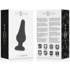 INTENSE - ANAL PLUG PIPO M BLACK SILICONE 11 CM - 53Xshop