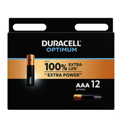 DURACELL - OPTIMUM 200 ALKALINE BATTERY AAA LR03 12 UNIT
