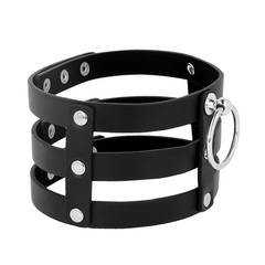 COQUETTE CHIC DESIRE - FETISH STYLE VEGAN LEATHER CHOKER - 53Xshop