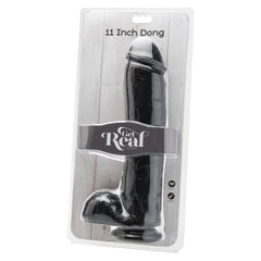 GET REAL - DILDO 28 CM AVEC COUILLES NOIRES
