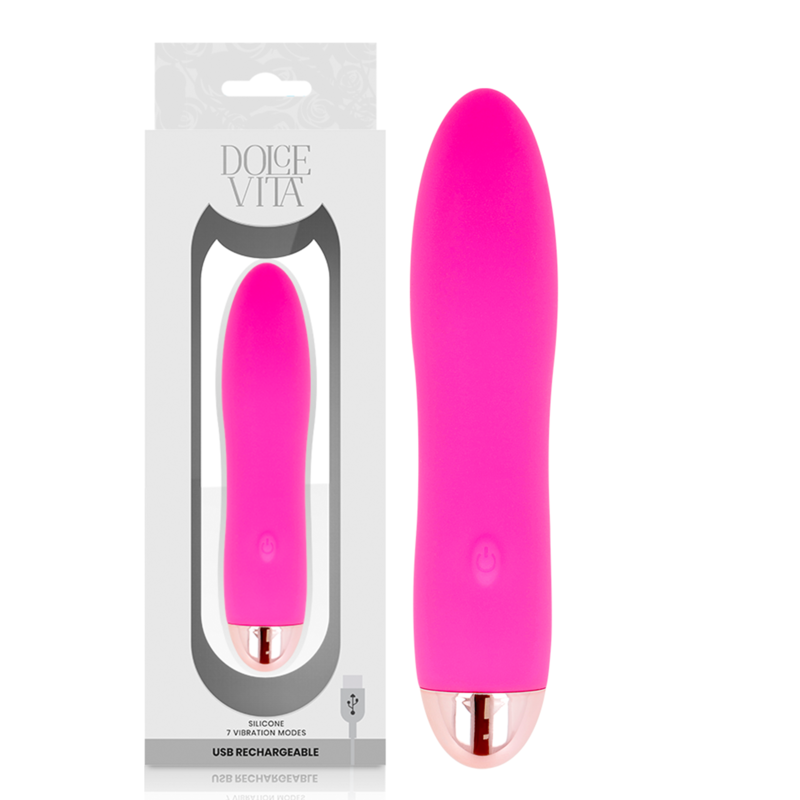 DOLCE VITA - RECHARGEABLE VIBRATOR FOUR PINK 7 SPEEDS - 53Xshop