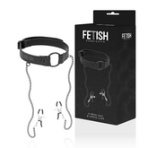 FETISH SUBMISSIVE - GAG RING WITH NIPPLE CLAMPS - 53Xshop
