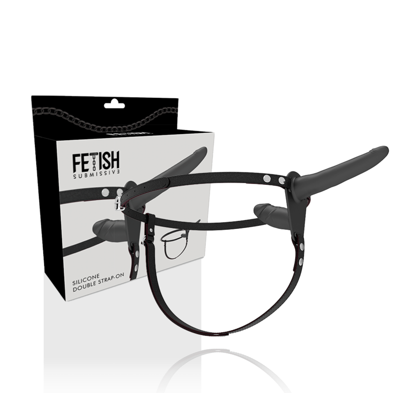 FETISH SUBMISSIVE HARNESS - BLACK DOUBLE PENETRATION - 53Xshop