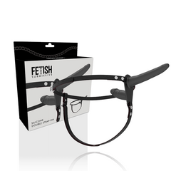 FETISH SUBMISSIVE HARNESS - BLACK DOUBLE PENETRATION - 53Xshop