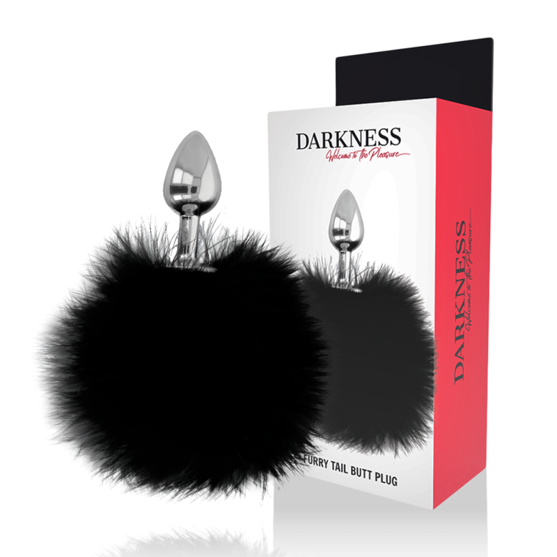 DARKNESS - EXTRA ANAL BUTTPLUG WITH TAIL BLACK 7 CM - 53Xshop