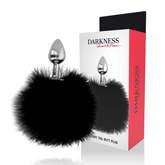 DARKNESS - EXTRA ANAL BUTTPLUG WITH TAIL BLACK 7 CM - 53Xshop