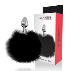 DARKNESS - EXTRA ANAL BUTTPLUG WITH TAIL BLACK 7 CM - 53Xshop