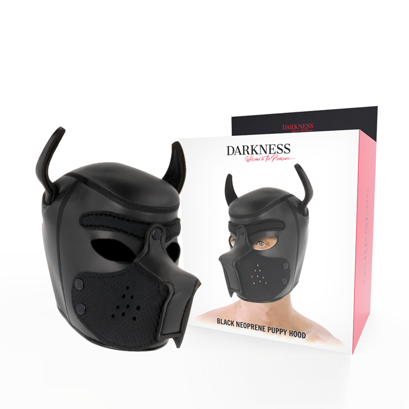 DARKNESS - NEOPRENE DOG MASK WITH REMOVABLE MUZZLE M - 53Xshop