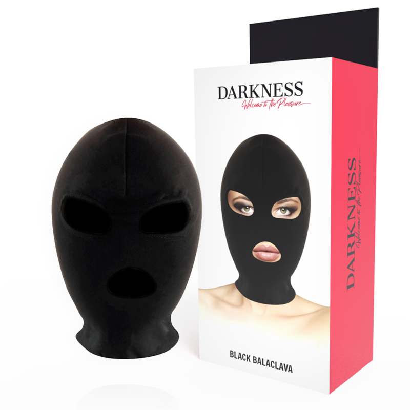 DARKNESS - BDSM SUBMISSION MASK MOUTH AND EYES BLACK - 53Xshop