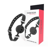 DARKNESS - BLACK BREATHABLE SILICONE GAG - 53Xshop