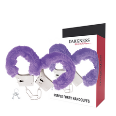 DARKNESS - LILAC LINED METAL HANDCUFFS - 53Xshop