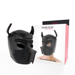 DARKNESS - NEOPRENE DOG MASK WITH REMOVABLE MUZZLE L - 53Xshop
