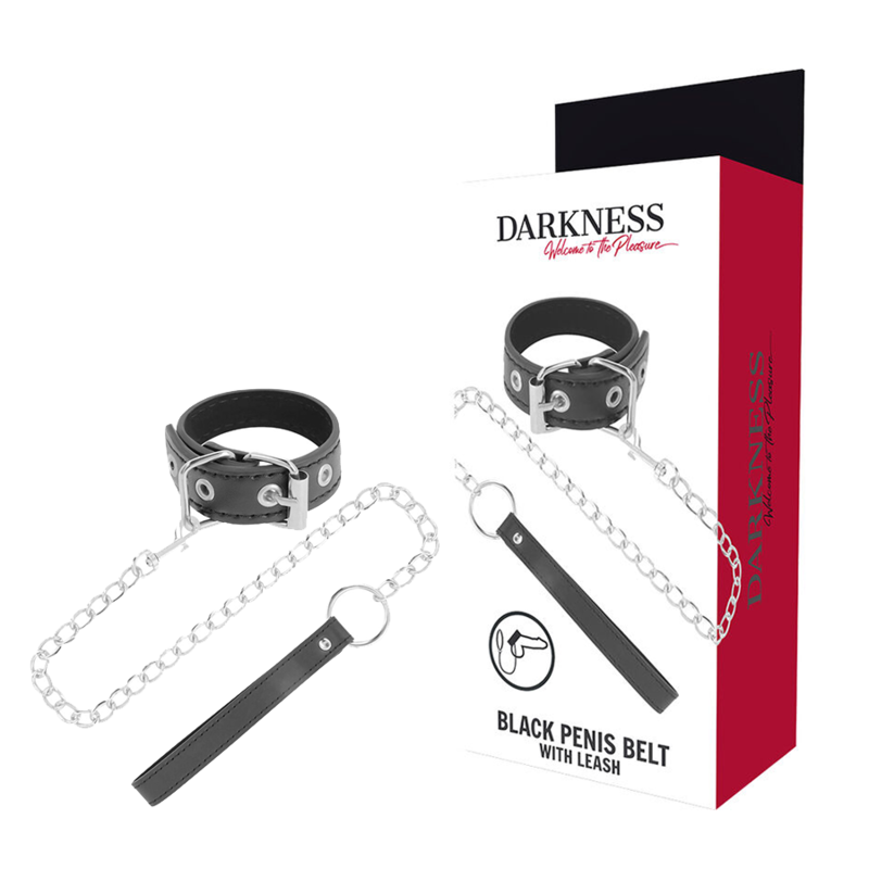DARKNESS - PENIS RING WITH STRAP - 53Xshop