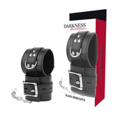 DARKNESS - BLACK LEATHER HANDCUFFS - 53Xshop