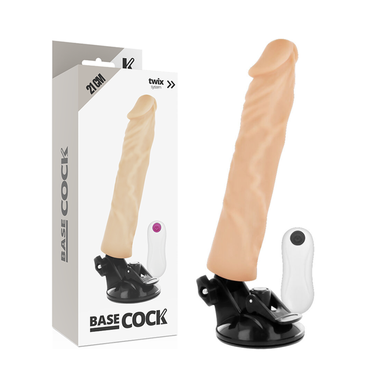 BASECOCK - REALISTIC VIBRATOR REMOTE CONTROL FLESH 21 CM -O- 4 CM - 53Xshop