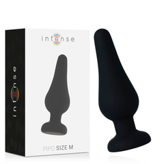 INTENSE - ANAL PLUG PIPO M BLACK SILICONE 11 CM - 53Xshop
