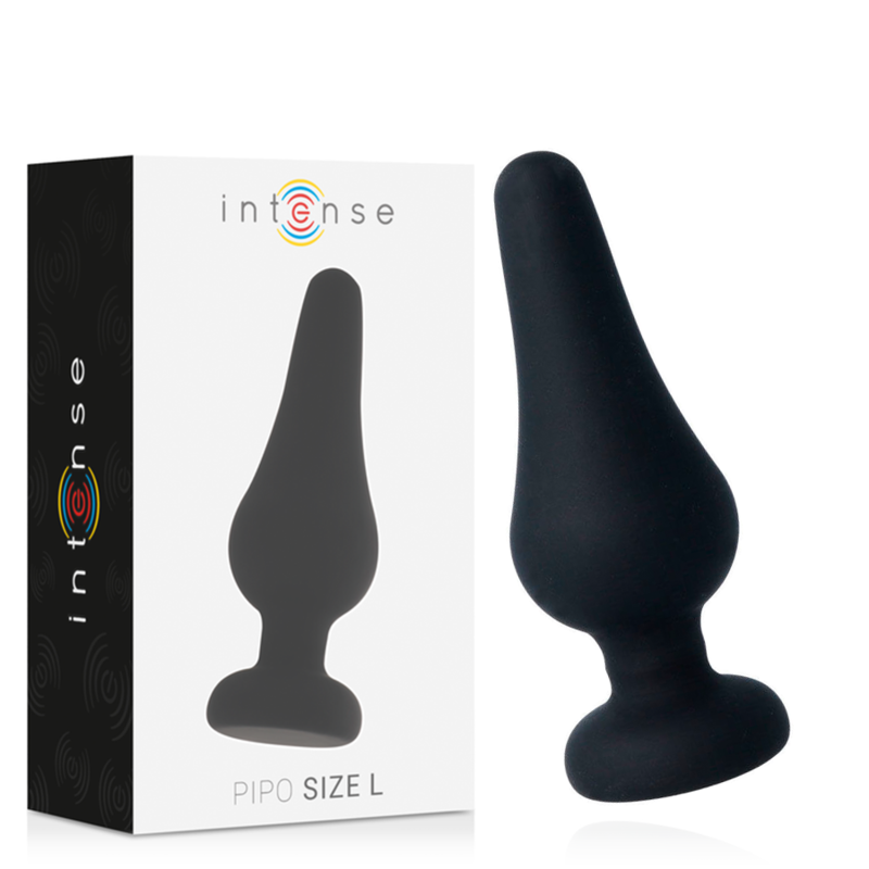 INTENSE - ANAL PLUG PIPO L BLACK SILICONE 13 CM - 53Xshop