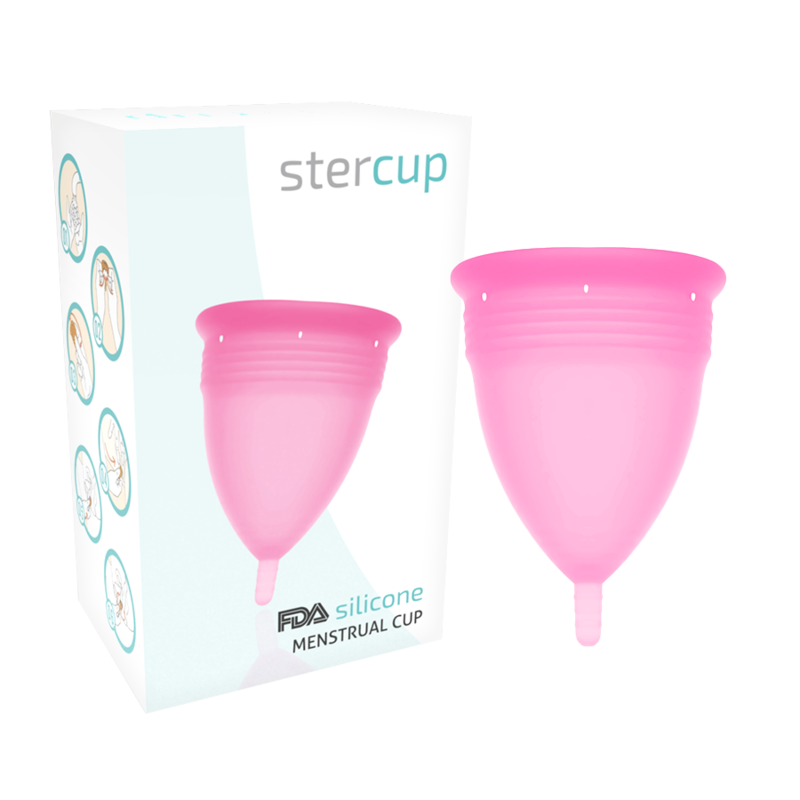 STERCUP - FDA SILICONE MENSTRUAL CUP PINK - SIZE L - 53Xshop