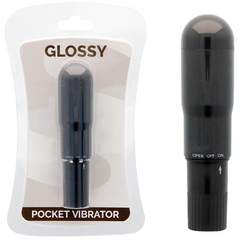 GLOSSY - POCKET VIBRATOR BLACK - 53Xshop