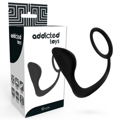 ADDICTED TOYS - ANAL PLUG WITH BLACK PENIS RING - 53Xshop
