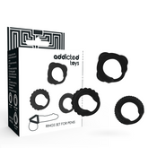 ADDICTED TOYS - C-RING SET BLACK - 53Xshop
