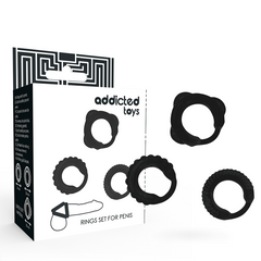 ADDICTED TOYS - C-RING SET BLACK - 53Xshop