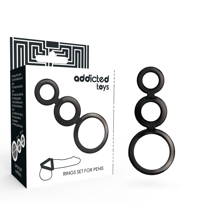 ADDICTED TOYS - RINGS SET FOR PENIS - SMOKED - 53Xshop