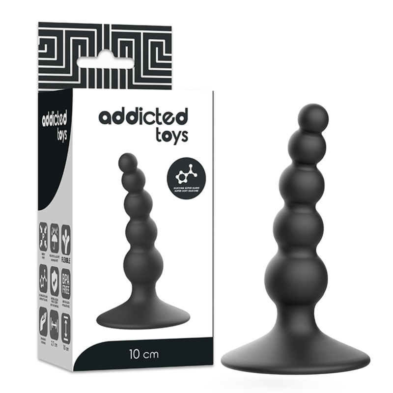 ADDICTED TOYS - ANAL SEXUAL PLUG 10 CM BLACK - 53Xshop