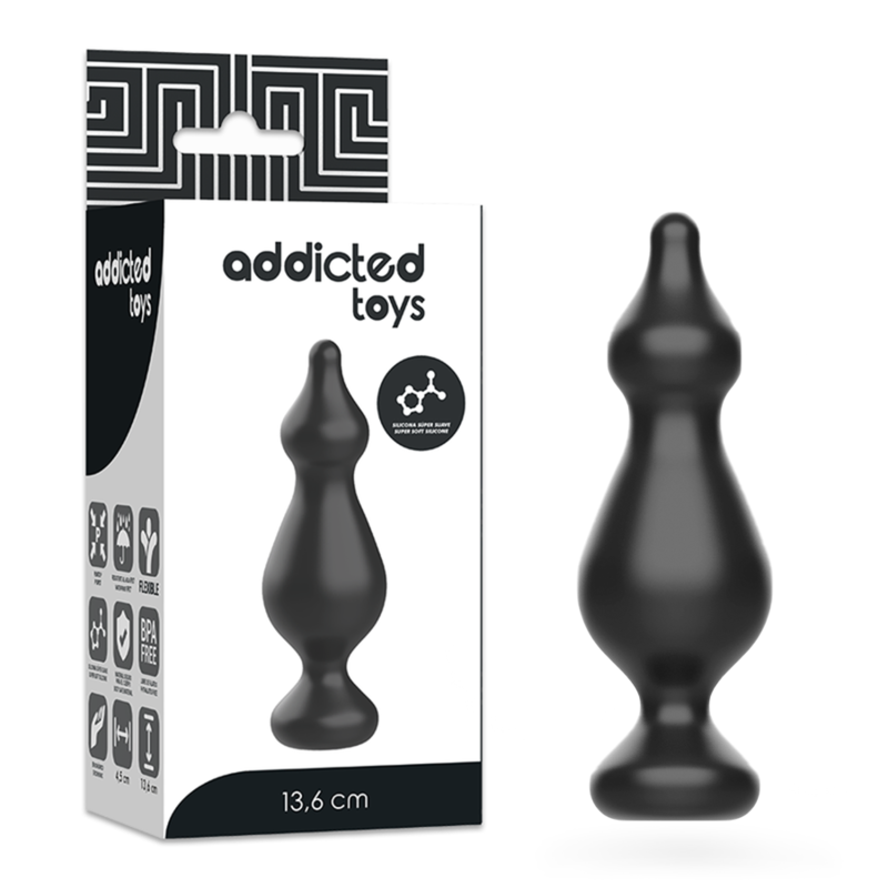 ADDICTED TOYS - ANAL SEXUAL PLUG 13.6 CM BLACK - 53Xshop