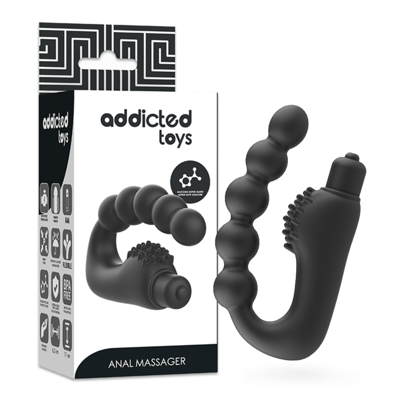 ADDICTED TOYS - ANAL MASSAGER PROSTATIC WITH VIBRATION - 53Xshop