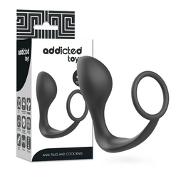 ADDICTED TOYS - ANAL PLUG WITH BLACK SILICONE RING - 53Xshop