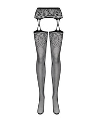 OBSESSIVE - S206 GARTER SOTCKINS BLACK S/M/L