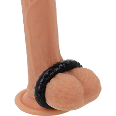 POWERING - SUPER FLEXIBLE AND RESISTANT PENIS RING 4.5CM PR07 BLACK - 53Xshop