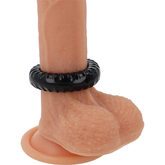 POWERING - SUPER FLEXIBLE AND RESISTANT PENIS RING 4.5CM PR07 BLACK - 53Xshop
